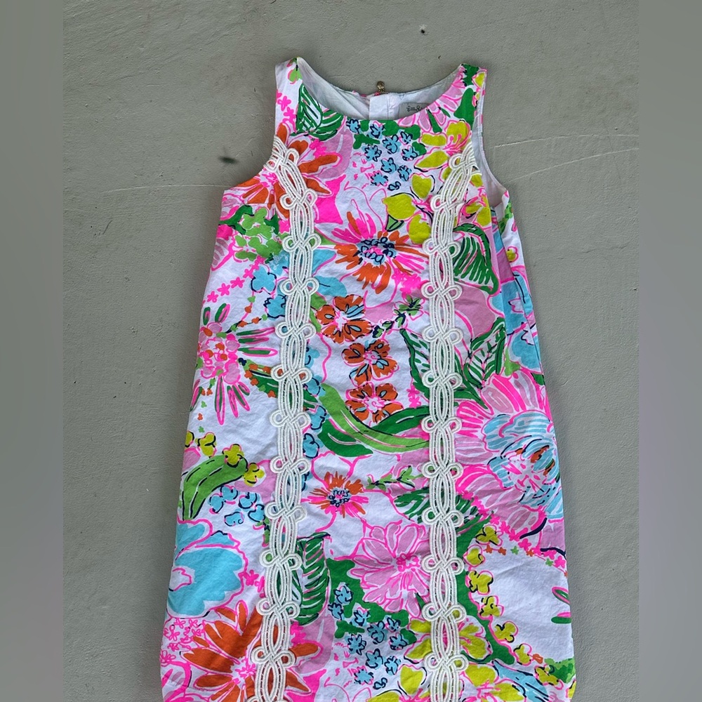 Lilly Pulitzer for Target Girls Nosey Posie Shift Mini Dress, size 10/12
